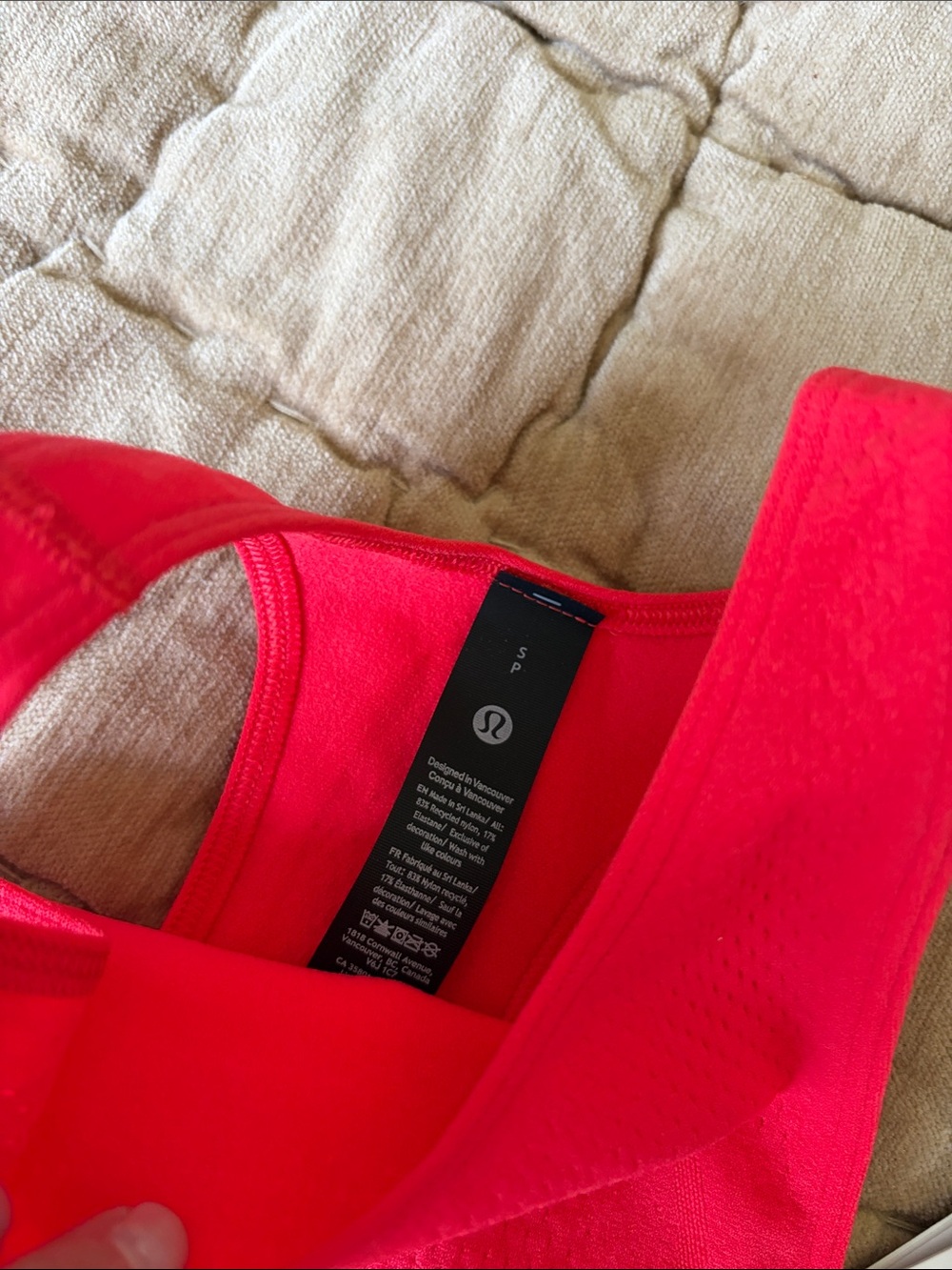 Lululemon SLNSH Red Cropped Tank Top - Picture 2 of 4